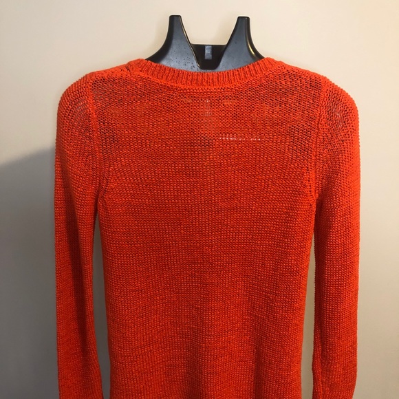 Orange long sleeve knit sweater - Picture 2 of 2